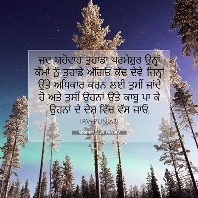 Picture 07 - ਅਸਤਸਨਾ 12:29 PANIRV - ਜਦ ਯਹੋਵਾਹ ਤੁਹਾਡਾ - Bible Verse Picture