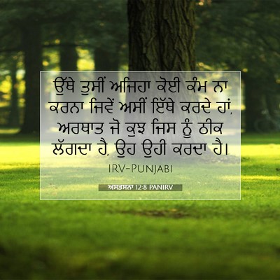 Picture 07 - ਅਸਤਸਨਾ 12:8 PANIRV - ਉੱਥੇ ਤੁਸੀਂ ਅਜਿਹਾ - Bible Verse Picture