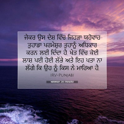 Picture 07 - ਅਸਤਸਨਾ 21:1 PANIRV - ਜੇਕਰ ਉਸ ਦੇਸ਼ ਵਿੱਚ - Bible Verse Picture