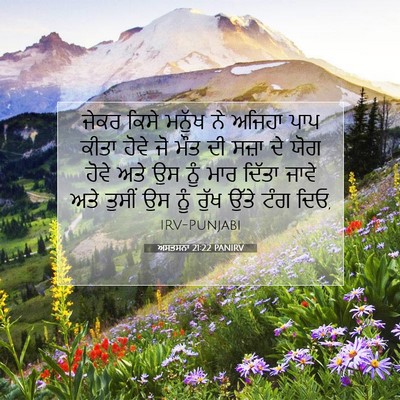 Picture 07 - ਅਸਤਸਨਾ 21:22 PANIRV - ਜੇਕਰ ਕਿਸੇ ਮਨੁੱਖ ਨੇ - Bible Verse Picture