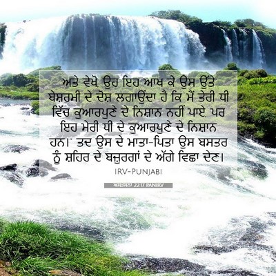 Picture 07 - ਅਸਤਸਨਾ 22:17 PANIRV - ਅਤੇ ਵੇਖੋ, ਉਹ ਇਹ ਆਖ - Bible Verse Picture