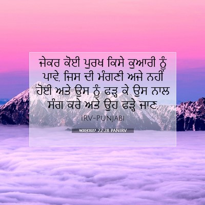 Picture 07 - ਅਸਤਸਨਾ 22:28 PANIRV - ਜੇਕਰ ਕੋਈ ਪੁਰਖ ਕਿਸੇ - Bible Verse Picture