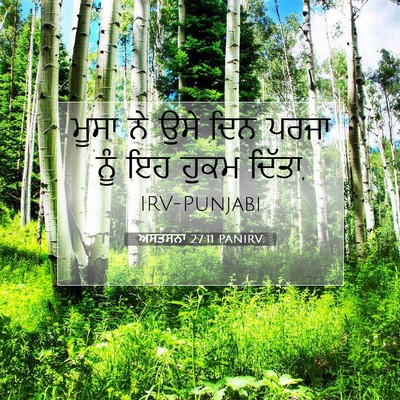 Picture 07 - ਅਸਤਸਨਾ 27:11 PANIRV - ਮੂਸਾ ਨੇ ਉਸੇ ਦਿਨ - Bible Verse Picture