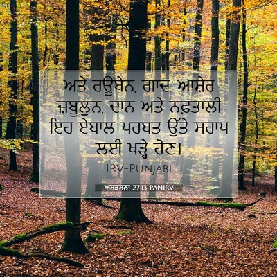 Picture 07 - ਅਸਤਸਨਾ 27:13 PANIRV - ਅਤੇ ਰਊਬੇਨ, ਗਾਦ, - Bible Verse Picture