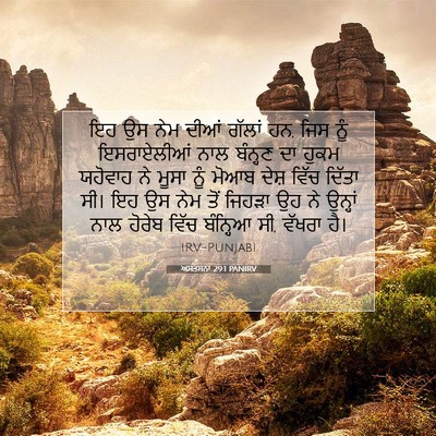 Picture 07 - ਅਸਤਸਨਾ 29:1 PANIRV - ਇਹ ਉਸ ਨੇਮ ਦੀਆਂ - Bible Verse Picture