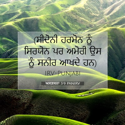 Picture 07 - ਅਸਤਸਨਾ 3:9 PANIRV - (ਸੀਦੋਨੀ ਹਰਮੋਨ ਨੂੰ - Bible Verse Picture