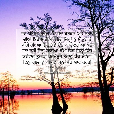 Picture 07 - ਅਸਤਸਨਾ 30:1 PANIRV - ਤਦ ਅਜਿਹਾ ਹੋਵੇਗਾ ਕਿ - Bible Verse Picture