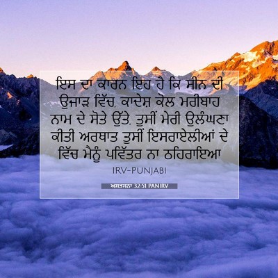 Picture 07 - ਅਸਤਸਨਾ 32:51 PANIRV - ਇਸ ਦਾ ਕਾਰਨ ਇਹ ਹੈ ਕਿ - Bible Verse Picture