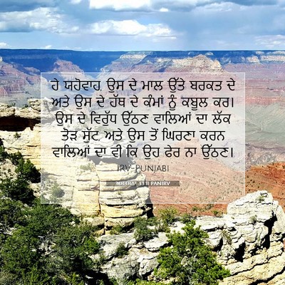 Picture 07 - ਅਸਤਸਨਾ 33:11 PANIRV - ਹੇ ਯਹੋਵਾਹ, ਉਸ ਦੇ - Bible Verse Picture