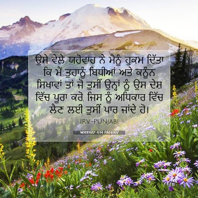 Picture 07 - ਅਸਤਸਨਾ 4:14 PANIRV - ਉਸੇ ਵੇਲੇ ਯਹੋਵਾਹ ਨੇ - Bible Verse Picture