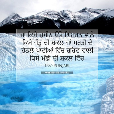 Picture 07 - ਅਸਤਸਨਾ 4:18 PANIRV - ਜਾਂ ਕਿਸੇ ਜ਼ਮੀਨ - Bible Verse Picture