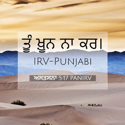 Picture 07 - ਅਸਤਸਨਾ 5:17 PANIRV - ਤੂੰ ਖ਼ੂਨ ਨਾ - Bible Verse Picture