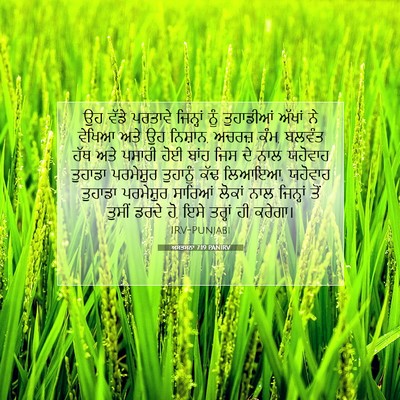Picture 07 - ਅਸਤਸਨਾ 7:19 PANIRV - ਉਹ ਵੱਡੇ ਪਰਤਾਵੇ - Bible Verse Picture