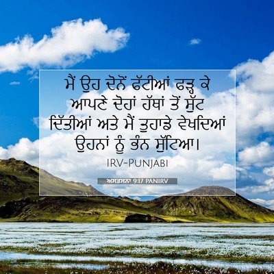 Picture 07 - ਅਸਤਸਨਾ 9:17 PANIRV - ਮੈਂ ਉਹ ਦੋਨੋਂ - Bible Verse Picture