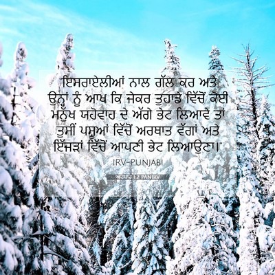 Picture 07 - ਅਹਬਾਰ 1:2 PANIRV - “ਇਸਰਾਏਲੀਆਂ ਨਾਲ - Bible Verse Picture