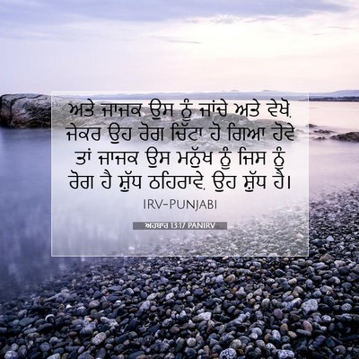 Picture 07 - ਅਹਬਾਰ 13:17 PANIRV - ਅਤੇ ਜਾਜਕ ਉਸ ਨੂੰ - Bible Verse Picture