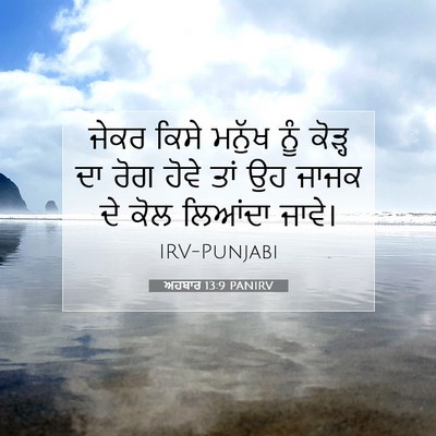 Picture 07 - ਅਹਬਾਰ 13:9 PANIRV - ਜੇਕਰ ਕਿਸੇ ਮਨੁੱਖ - Bible Verse Picture