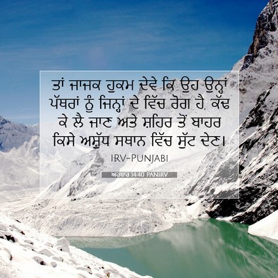 Picture 07 - ਅਹਬਾਰ 14:40 PANIRV - ਤਾਂ ਜਾਜਕ ਹੁਕਮ ਦੇਵੇ - Bible Verse Picture