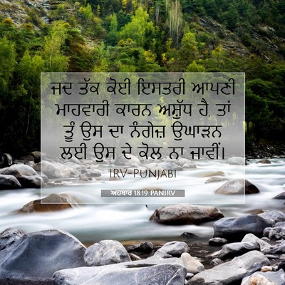 Picture 07 - ਅਹਬਾਰ 18:19 PANIRV - ਜਦ ਤੱਕ ਕੋਈ ਇਸਤਰੀ - Bible Verse Picture