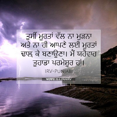 Picture 07 - ਅਹਬਾਰ 19:4 PANIRV - ਤੁਸੀਂ ਮੂਰਤਾਂ ਵੱਲ - Bible Verse Picture