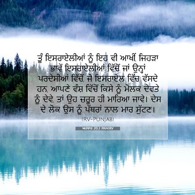 Picture 07 - ਅਹਬਾਰ 20:2 PANIRV - ਤੂੰ ਇਸਰਾਏਲੀਆਂ ਨੂੰ - Bible Verse Picture