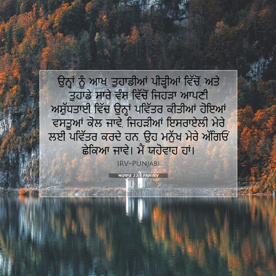 Picture 07 - ਅਹਬਾਰ 22:3 PANIRV - ਉਨ੍ਹਾਂ ਨੂੰ ਆਖ, - Bible Verse Picture