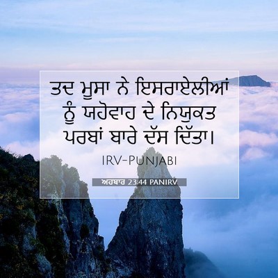 Picture 07 - ਅਹਬਾਰ 23:44 PANIRV - ਤਦ ਮੂਸਾ ਨੇ - Bible Verse Picture