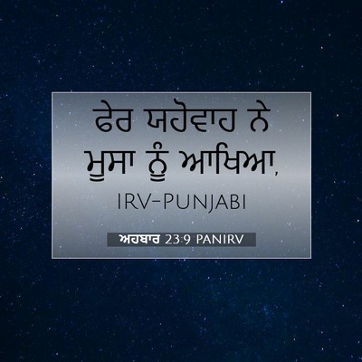 Picture 07 - ਅਹਬਾਰ 23:9 PANIRV - ਫੇਰ ਯਹੋਵਾਹ ਨੇ ਮੂਸਾ - Bible Verse Picture