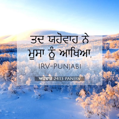 Picture 07 - ਅਹਬਾਰ 24:13 PANIRV - ਤਦ ਯਹੋਵਾਹ ਨੇ ਮੂਸਾ - Bible Verse Picture