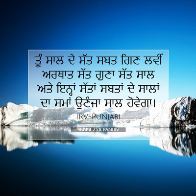 Picture 07 - ਅਹਬਾਰ 25:8 PANIRV - ਤੂੰ ਸਾਲ ਦੇ ਸੱਤ ਸਬਤ - Bible Verse Picture