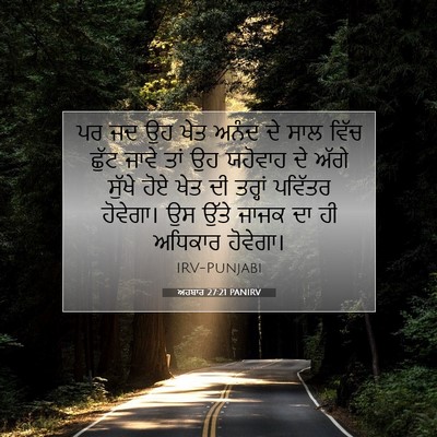 Picture 07 - ਅਹਬਾਰ 27:21 PANIRV - ਪਰ ਜਦ ਉਹ ਖੇਤ ਅਨੰਦ - Bible Verse Picture
