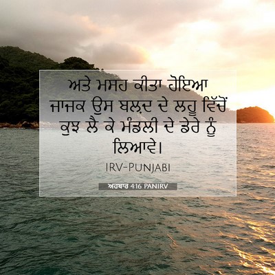 Picture 07 - ਅਹਬਾਰ 4:16 PANIRV - ਅਤੇ ਮਸਹ ਕੀਤਾ ਹੋਇਆ - Bible Verse Picture