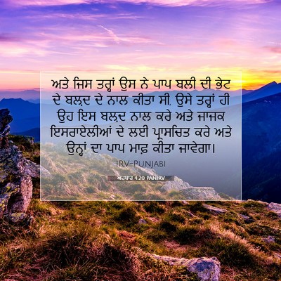 Picture 07 - ਅਹਬਾਰ 4:20 PANIRV - ਅਤੇ ਜਿਸ ਤਰ੍ਹਾਂ ਉਸ - Bible Verse Picture
