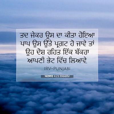 Picture 07 - ਅਹਬਾਰ 4:23 PANIRV - ਤਦ ਜੇਕਰ ਉਸ ਦਾ ਕੀਤਾ - Bible Verse Picture
