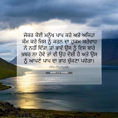 Picture 07 - ਅਹਬਾਰ 5:17 PANIRV - ਜੇਕਰ ਕੋਈ ਮਨੁੱਖ ਪਾਪ - Bible Verse Picture