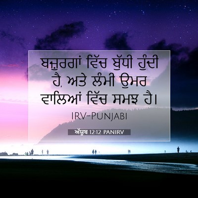 Picture 07 - ਅੱਯੂਬ 12:12 PANIRV - ਬਜ਼ੁਰਗਾਂ ਵਿੱਚ - Bible Verse Picture