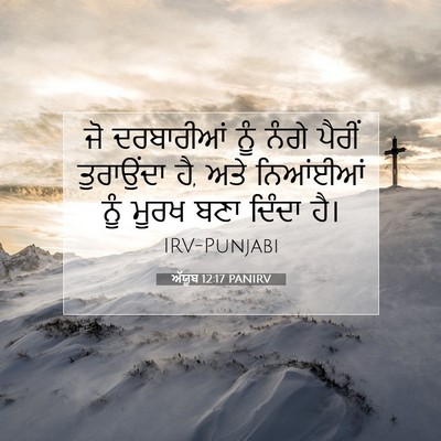 Picture 07 - ਅੱਯੂਬ 12:17 PANIRV - ਜੋ ਦਰਬਾਰੀਆਂ ਨੂੰ - Bible Verse Picture