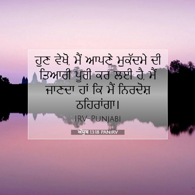 Picture 07 - ਅੱਯੂਬ 13:18 PANIRV - ਹੁਣ ਵੇਖੋ, ਮੈਂ ਆਪਣੇ - Bible Verse Picture