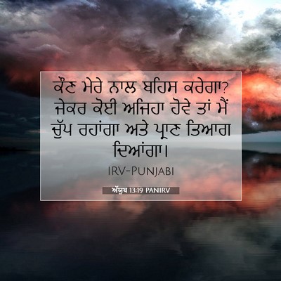 Picture 07 - ਅੱਯੂਬ 13:19 PANIRV - ਕੌਣ ਮੇਰੇ ਨਾਲ ਬਹਿਸ - Bible Verse Picture