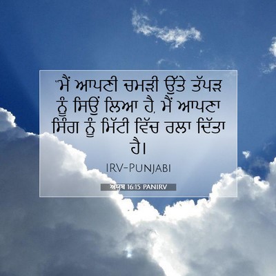 Picture 07 - ਅੱਯੂਬ 16:15 PANIRV - “ਮੈਂ ਆਪਣੀ ਚਮੜੀ - Bible Verse Picture