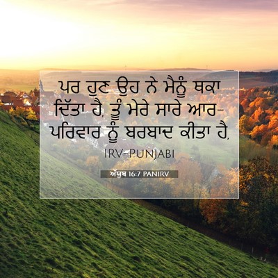 Picture 07 - ਅੱਯੂਬ 16:7 PANIRV - ਪਰ ਹੁਣ ਉਹ ਨੇ ਮੈਨੂੰ - Bible Verse Picture