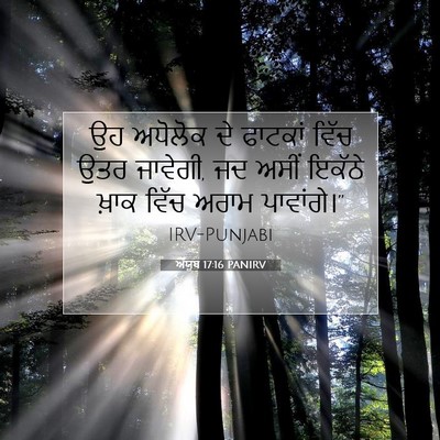 Picture 07 - ਅੱਯੂਬ 17:16 PANIRV - ਉਹ ਅਧੋਲੋਕ ਦੇ - Bible Verse Picture
