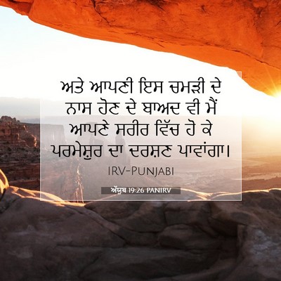 Picture 07 - ਅੱਯੂਬ 19:26 PANIRV - ਅਤੇ ਆਪਣੀ ਇਸ ਚਮੜੀ ਦੇ - Bible Verse Picture