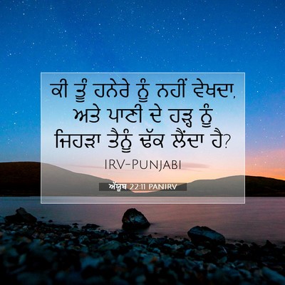 Picture 07 - ਅੱਯੂਬ 22:11 PANIRV - ਕੀ ਤੂੰ ਹਨੇਰੇ ਨੂੰ - Bible Verse Picture