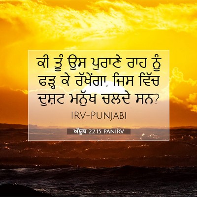 Picture 07 - ਅੱਯੂਬ 22:15 PANIRV - ਕੀ ਤੂੰ ਉਸ ਪੁਰਾਣੇ - Bible Verse Picture