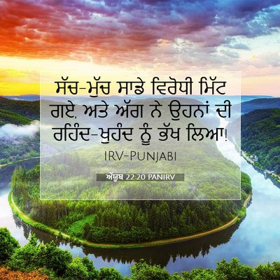 Picture 07 - ਅੱਯੂਬ 22:20 PANIRV - ਸੱਚ-ਮੁੱਚ ਸਾਡੇ - Bible Verse Picture
