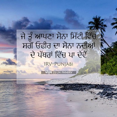 Picture 07 - ਅੱਯੂਬ 22:24 PANIRV - ਜੇ ਤੂੰ ਆਪਣਾ ਸੋਨਾ - Bible Verse Picture