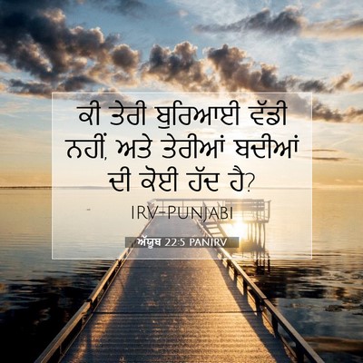 Picture 07 - ਅੱਯੂਬ 22:5 PANIRV - ਕੀ ਤੇਰੀ ਬੁਰਿਆਈ - Bible Verse Picture