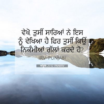 Picture 07 - ਅੱਯੂਬ 27:12 PANIRV - ਵੇਖੋ, ਤੁਸੀਂ ਸਾਰਿਆਂ - Bible Verse Picture