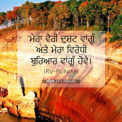 Picture 07 - ਅੱਯੂਬ 27:7 PANIRV - “ਮੇਰਾ ਵੈਰੀ ਦੁਸ਼ਟ - Bible Verse Picture
